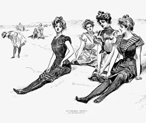 Daily Life Gallery: Pen-and-ink drawing by Charles Dana Gibson