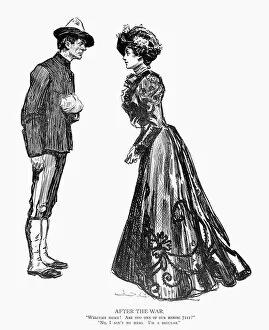 Images Dated 31st July 2008: Pen and ink drawing, 1898, by Charles Dana Gibson