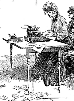 Pen and ink drawing by Charles Dana Gibson (1867-1944) Pen and ink drawing by Charles Dana Gibson (1867-1944)