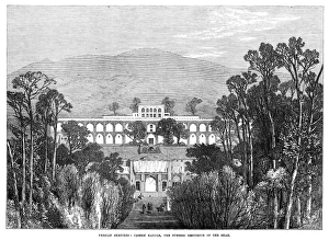 PERSIA: SUMMER PALACE, 1873. Caserh Kadjar, the summer residence of the Shah of Persia PERSIA: SUMMER PALACE, 1873. Caserh Kadjar, the summer residence of the Shah of Persia