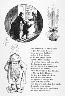 Santa Claus Gallery: PETERS JUL, c1870. Peters Jul (Peters Christmas), a Danish childrens story published at Copenhagen