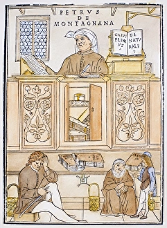 Petrus de Montagnana in the Lecture Chair at Padua. Woodcut attributed to Gentile Bellini Petrus de Montagnana in the Lecture Chair at Padua. Woodcut attributed to Gentile Bellini