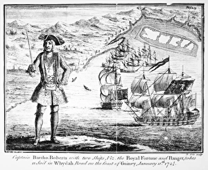 PIRATE, 1724. Captain Bartholomew Roberts with two ships, the Royal Fortune and Ranger PIRATE, 1724. Captain Bartholomew Roberts with two ships, the Royal Fortune and Ranger