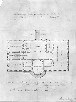 Plan for the main floor of the White House by Benjamin Latrobe, c1803 Plan for the main floor of the White House by Benjamin Latrobe, c1803