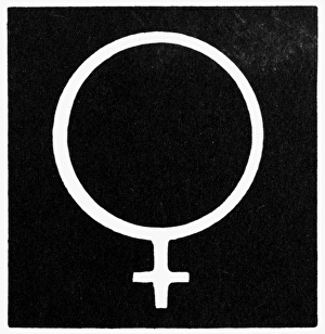PLANET VENUS. Astronomical symbol for the planet Venus; the mirror of the Roman goddess of love PLANET VENUS. Astronomical symbol for the planet Venus; the mirror of the Roman goddess of love