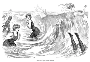 Plenty of good fish in the sea. Pen-and-ink drawing, by Charles Dana Gibson (1867-1944) Plenty of good fish in the sea. Pen-and-ink drawing, by Charles Dana Gibson (1867-1944)
