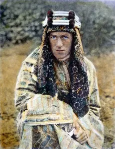 Lawrence Of Arabia Prints: T.E. Lawrence Print: Oil over a photograph portrait