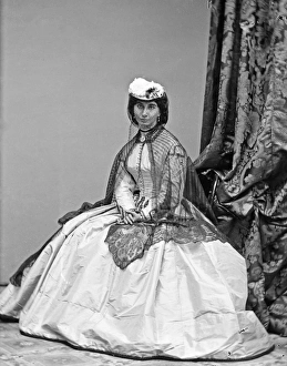 PORTRAIT: WOMAN, c1860. Portrait of Miss Chapman. Photograph, c1860 PORTRAIT: WOMAN, c1860. Portrait of Miss Chapman. Photograph, c1860