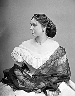 PORTRAIT: WOMAN, c1865. Portrait of Miss Lucy Dean. Photograph, c1865 PORTRAIT: WOMAN, c1865. Portrait of Miss Lucy Dean. Photograph, c1865