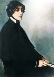 Portrait Prints: Elizabeth Ann Seton Print, digitally colored portrait