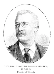 Portrait Prints: George Turner Print, Engraving of Australian Politician