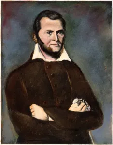 James Bowie Print: 19th-century Lithograph of the American Frontiersman