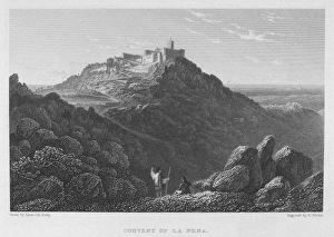 PORTUGAL: CONVENT, 1832. The Convent of La Pena, near Cintra, Portugal PORTUGAL: CONVENT, 1832. The Convent of La Pena, near Cintra, Portugal