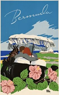 Oleander Gallery: POSTER: BERMUDA, 1952. Poster promoting travel to Bermuda. Lithograph by Adolph Triedler