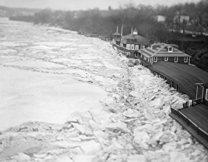 POTOMAC FLOOD, c1915. Ice on the Potomac River after a flood. Photograph, c1915 POTOMAC FLOOD, c1915. Ice on the Potomac River after a flood. Photograph, c1915