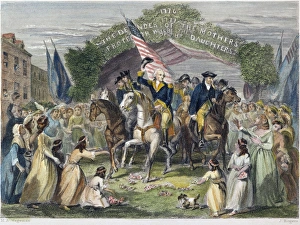 President-elect George Washington's reception at Trenton, New Jersey, 21 April 1789 President-elect George Washington's reception at Trenton, New Jersey, 21 April 1789