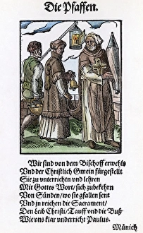 PRIESTS, 1568. Woodcut, 1568, by Jost Amman PRIESTS, 1568. Woodcut, 1568, by Jost Amman