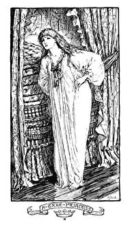PRINCESS AND THE PEA. Drawing by Henry J PRINCESS AND THE PEA. Drawing by Henry J