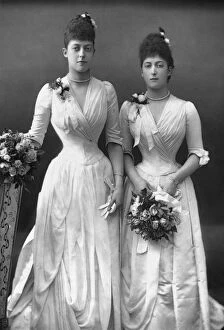 PRINCESSES OF WALES, c1890. Princess Victoria and Princess Maud of Wales, the future