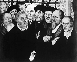PROTESTANT REFORMERS. Detail of the Reformers from the Meienberg Epitaph, Blasiikirche PROTESTANT REFORMERS. Detail of the Reformers from the Meienberg Epitaph, Blasiikirche