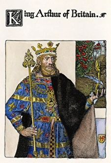 PYLE: KING ARTHUR. King Arthur of Britain. Drawing by Howard Pyle, 1903 PYLE: KING ARTHUR. King Arthur of Britain. Drawing by Howard Pyle, 1903