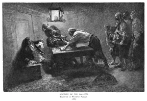 PYLE: PIRATES, 1887. Capture of the Galleon. Wood engraving after a drawing by Howard Pyle PYLE: PIRATES, 1887. Capture of the Galleon. Wood engraving after a drawing by Howard Pyle