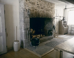 QUEBEC KITCHEN, 1698. Kitchen of the St Gabriel farm, Quebec, as it was in 1698 QUEBEC KITCHEN, 1698. Kitchen of the St Gabriel farm, Quebec, as it was in 1698