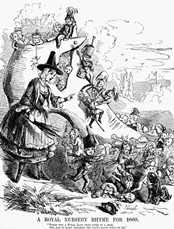 QUEEN VICTORIA CARTOON. A Royal Nursery Rhyme for 1860. The birth of another son QUEEN VICTORIA CARTOON. A Royal Nursery Rhyme for 1860. The birth of another son