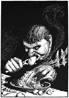 RABELAIS: GIANT. 19th century illustration to Gargantua and Pantagruel, by Francois RABELAIS: GIANT. 19th century illustration to Gargantua and Pantagruel, by Francois