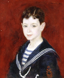 RENOIR: FERNAND HALPHEN. 'Fernand Halphen as a Boy.' Oil on canvas, Pierre-Auguste RENOIR: FERNAND HALPHEN. 'Fernand Halphen as a Boy.' Oil on canvas, Pierre-Auguste