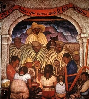 RIVERA: RAIN. Mural by Diego Rivera at the Ministry of Public Education, Mexico City