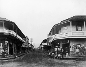 A road in Honolulu, Hawaii. Photograph, c1875 A road in Honolulu, Hawaii. Photograph, c1875