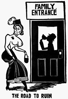 The Road to Ruin. Illustration, c1925, by John Held, Jr The Road to Ruin. Illustration, c1925, by John Held, Jr