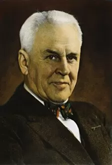Nobel Prize Laureate Gallery: ROBERT ANDREWS MILLIKAN (1868-1953). American physicist: oil over a photograph, n.d