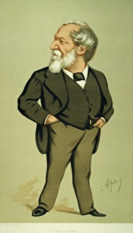 ROBERT BROWNING (1812-1889). English author. Caricature lithograph, 1875, by Ape ROBERT BROWNING (1812-1889). English author. Caricature lithograph, 1875, by Ape