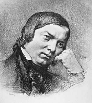 ROBERT SCHUMANN (1810-1856). German composer. Drawing by Edouard Bendemann (1811-1889) ROBERT SCHUMANN (1810-1856). German composer. Drawing by Edouard Bendemann (1811-1889)