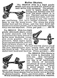 ROLLER SKATES, 1902. Advertisement for roller skates from the 1902 Sears, Roebuck & Co ROLLER SKATES, 1902. Advertisement for roller skates from the 1902 Sears, Roebuck & Co