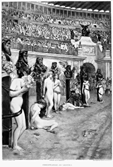 ROME: CHRISTIAN MARTYRS. Faithful Unto Death, or Christians for the Lions. Photogravure ROME: CHRISTIAN MARTYRS. Faithful Unto Death, or Christians for the Lions. Photogravure