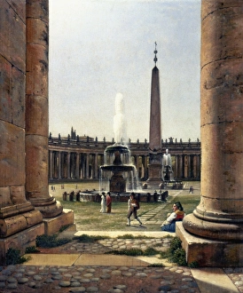 ROME: ST PETER'S SQUARE. Vew of St. Peters Square at Rome ROME: ST PETER'S SQUARE. Vew of St. Peters Square at Rome