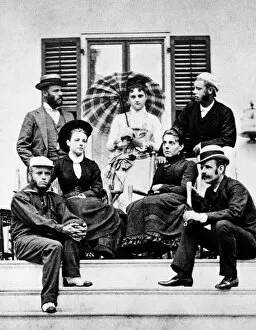 ROOSEVELT FAMILY, 1878. The young Theodore Roosevelt with his siblings and friends