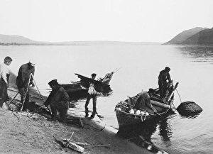RUSSIA: FISHERMEN, c1900. Fishermen on the Volga River. Photographed c1900 RUSSIA: FISHERMEN, c1900. Fishermen on the Volga River. Photographed c1900