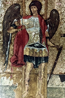 RUSSIAN ICONS: MICHAEL. The Archangel Michael. Moscow School. Mid-15th century RUSSIAN ICONS: MICHAEL. The Archangel Michael. Moscow School. Mid-15th century