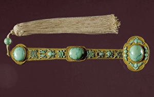 A ruyi scepter and tassel with Buddhist symbols, presented to Emperor Ch' A ruyi scepter and tassel with Buddhist symbols, presented to Emperor Ch'