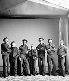 SAILORS, c1860. Portrait of unidentified Russian sailors. Photograph, c1860 SAILORS, c1860. Portrait of unidentified Russian sailors. Photograph, c1860