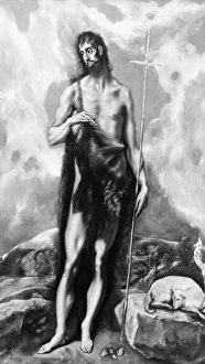 SAINT JOHN THE BAPTIST. Oil on canvas by El Greco SAINT JOHN THE BAPTIST. Oil on canvas by El Greco