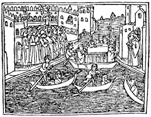 SAINT LUCY (283-303). Early Christian martyr. The transportation of the body of St SAINT LUCY (283-303). Early Christian martyr. The transportation of the body of St