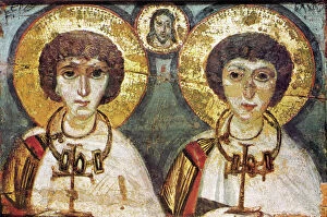 Images Dated 11th October 2007: SAINTS SERGIUS AND BACCHUS. Byzantine icon of Saint Sergius and Saint Bacchus