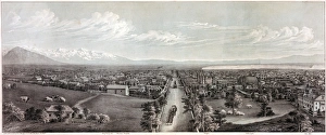SALT LAKE CITY, c1880. A view of Salt Lake City. Lithograph, c1880 SALT LAKE CITY, c1880. A view of Salt Lake City. Lithograph, c1880