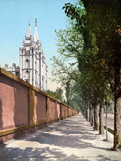 SALT LAKE CITY, c1900. The Temple in Salt Lake City, Utah. Photochrome, c1900 SALT LAKE CITY, c1900. The Temple in Salt Lake City, Utah. Photochrome, c1900