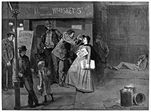 A Salvation Army lassie at work in a New York slum. Drawing by Charles H. Broughton, 1894 A Salvation Army lassie at work in a New York slum. Drawing by Charles H. Broughton, 1894